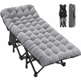edx Folding Camping Cot with Mattress, Heavy Duty Folding Sleeping Cot, Portable bed Cots for Traveling, Camp