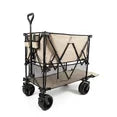 edx 400L Large Capacity Folding Double Decker Wagon with Brakes, 54" Extra Long Extended Cart, Equipped with 7" All-Terrain Big Wheels for Camping, Sports, Beach.