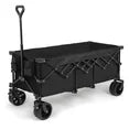edx 440lbs Collapsible Folding Wagon Cart with Heavy Duty Steel Frame, Large Capacity Garden Wagon, All-Terrain Wheels for Camping, Sports, Shopping
