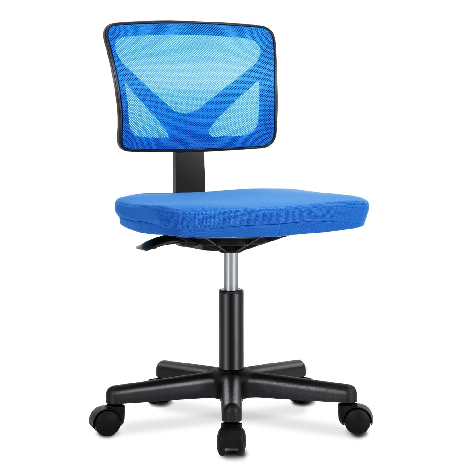 edx Home Office Desk Chair, Armless Mesh Computer Chair for Small Space, Swivel Adjustable Low Back for Teens/Adults