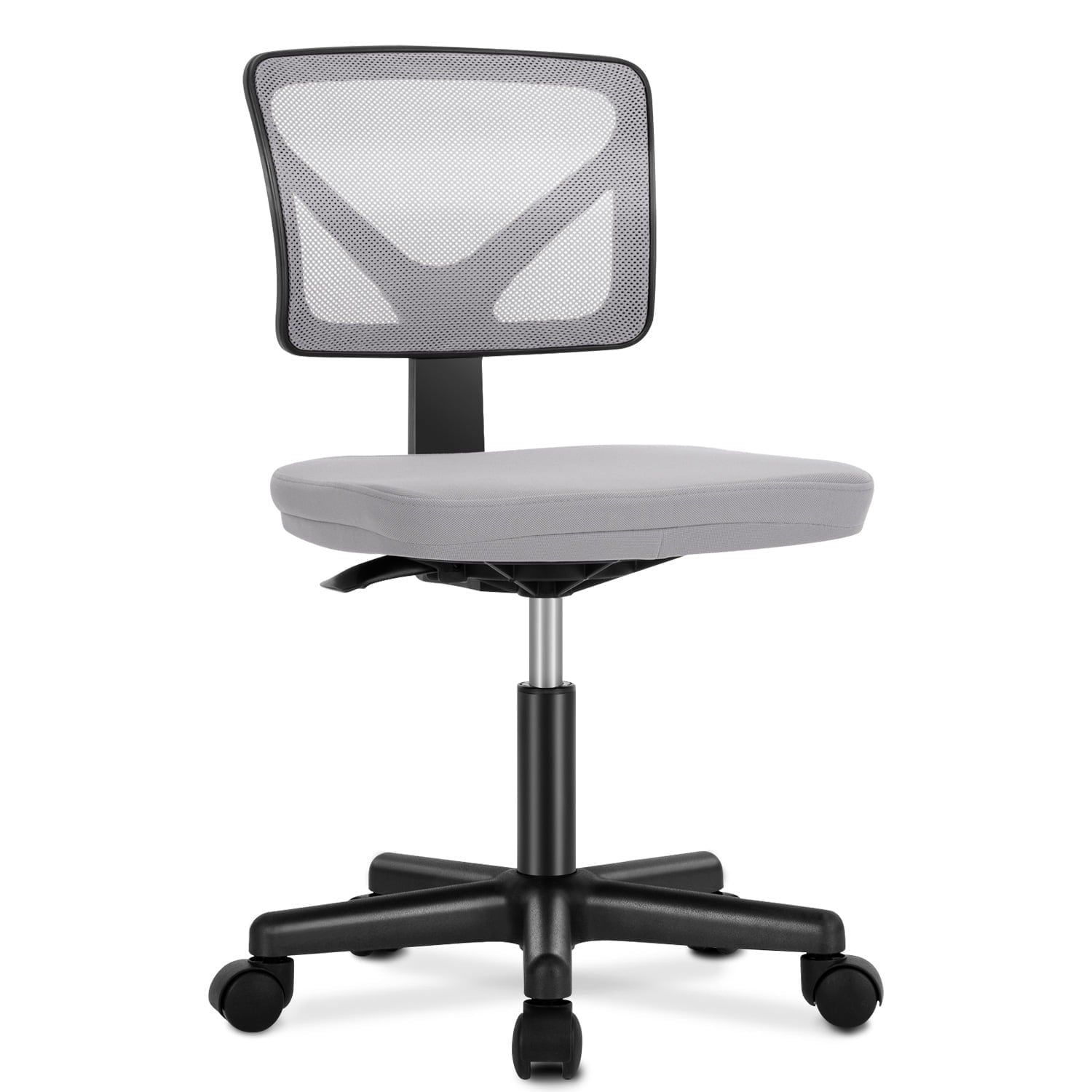 edx Home Office Desk Chair, Armless Mesh Computer Chair for Small Space, Swivel Adjustable Low Back for Teens/Adults
