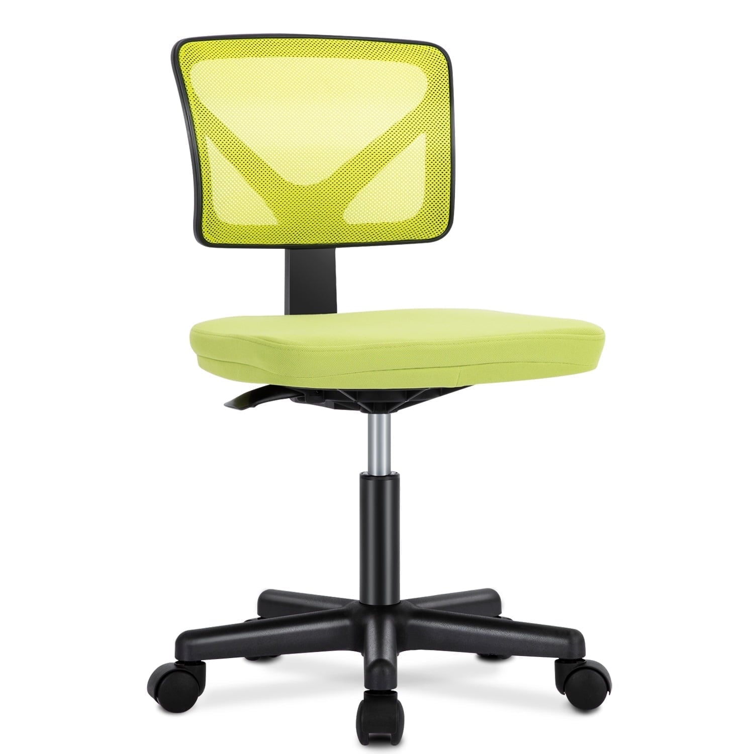 edx Home Office Desk Chair, Armless Mesh Computer Chair for Small Space, Swivel Adjustable Low Back for Teens/Adults