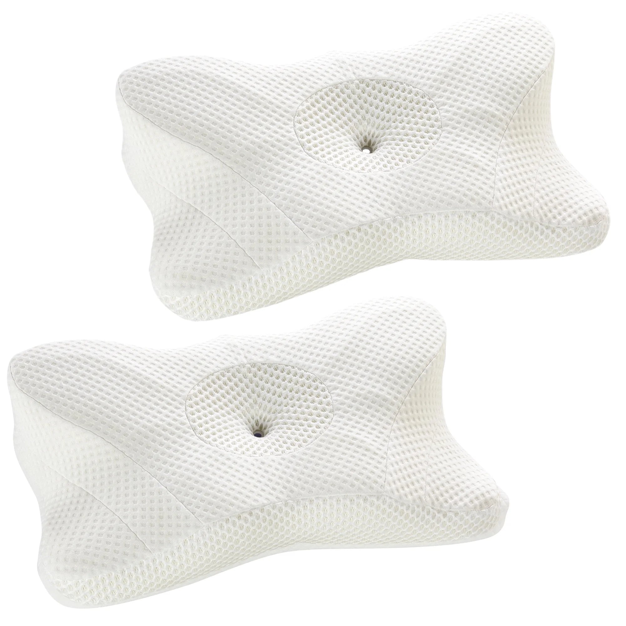 edx Memory Foam Pillows Effective Pain Relief Cervical Pillows, Bed Pillows Contoured Support Pillows Side Back Stomach Sleepers, 2 Pack