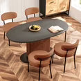 edx Upholstered Dining Chairs, Mid Century Modern Round Dining Room Chairs for Vanity For Living Room Set of 4