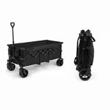 EDX 300L Foldable Utility Wagon, 180KG Capacity Steel Cart with All-Terrain Wheels for Camping and Beach, Black, Blue, Gray