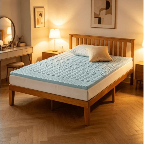 EDX Cool Gel Memory Foam Mattress Topper Twin XL Size Bed, Comfort Body Support & Pressure Relief, CertiPUR-US Certified