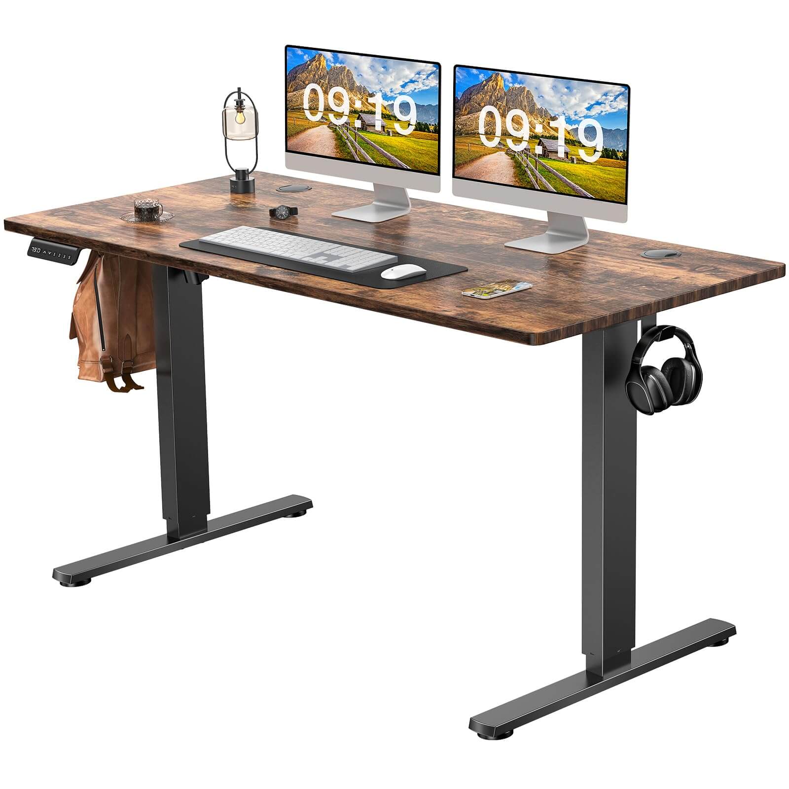 electric-adjustable-standing-desk#Color_Brown#Size_55'' x 24"