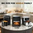 edx Air Fryer, Extra-Large 8.5 QT Family Size, One-Touch Digital Presets, Non-Stick Cooking Basket & Dishwasher-Safe Parts
