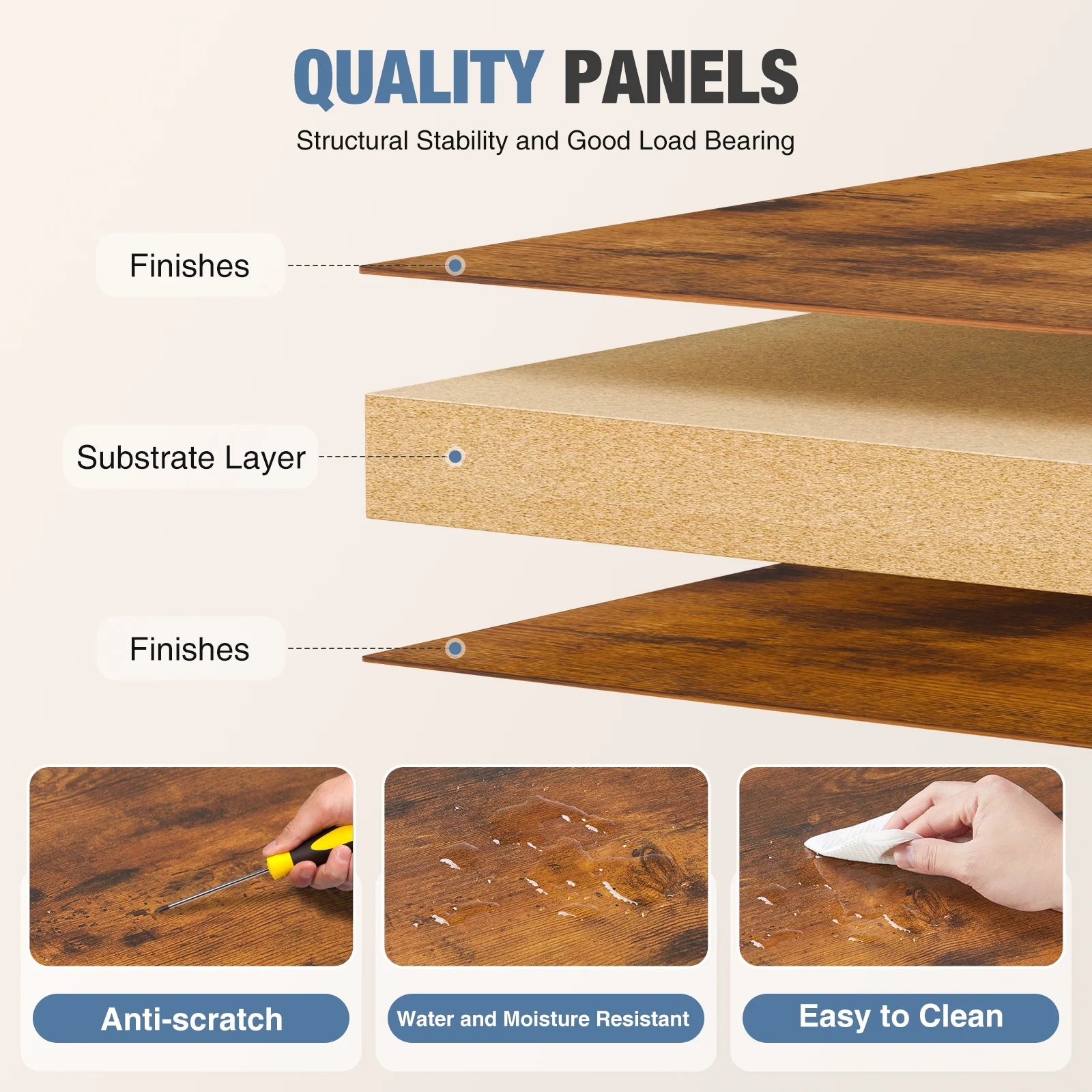 EDX Bar Table, Bar Height Pub Table, Counter Height Bar Table, Rectangular High Top Coffee&Dining Table,for household