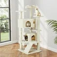 EDX 54" Cat Tree Tower for Indoor Cats, Multi-Level Pet Furniture with Sisal Scratching Post, Large Cozy Condo, Climbing Ramp, Kitten Toy
