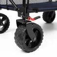 edx 400L Large Capacity Folding Double Decker Wagon with Brakes, 54" Extra Long Extended Cart, Equipped with 7" All-Terrain Big Wheels for Camping, Sports, Beach.