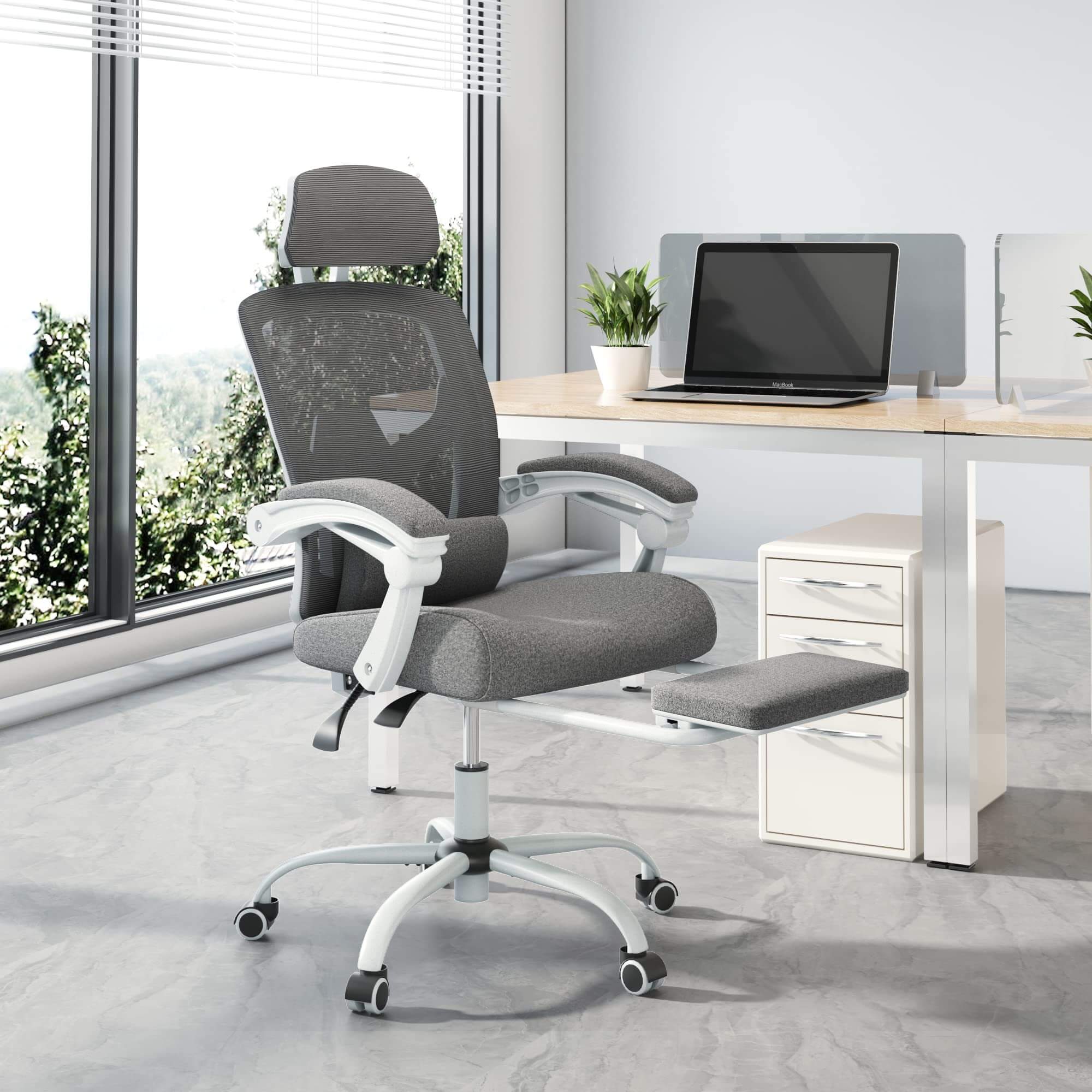 retractable-footrest-swivel-office-chair#Color_Gray